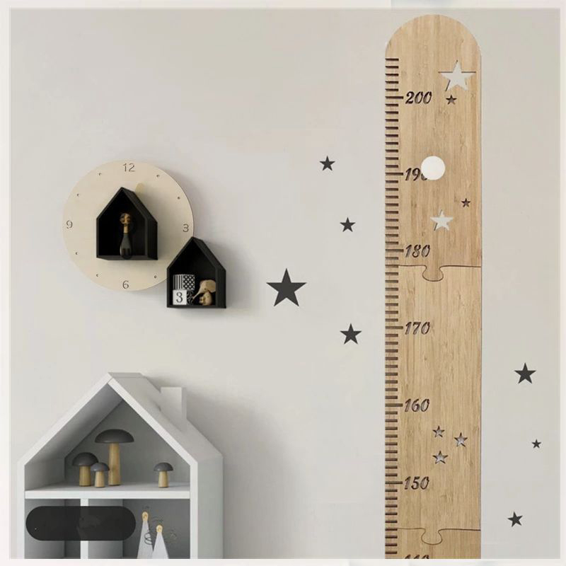 Baby Nursery Vinyl - 5 Blatt nordische Holz Kinder Höhe