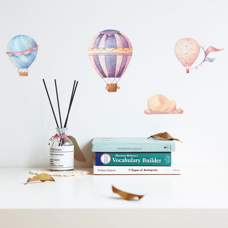 Baby Nursery Murals - Kreativer bunter Heißluftballon-Wandaufkleber für Kinder, Babyzimmer,