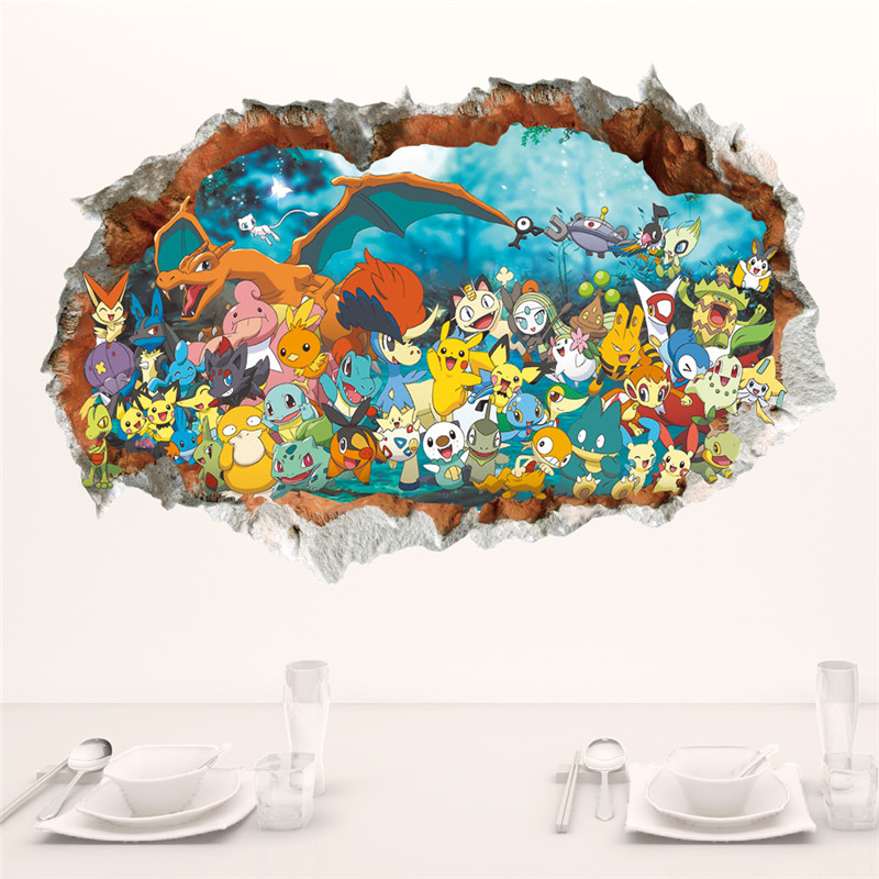 Baby Nursery Vinyl - Cartoon Pokémon Pikachu Wanda uf kleber