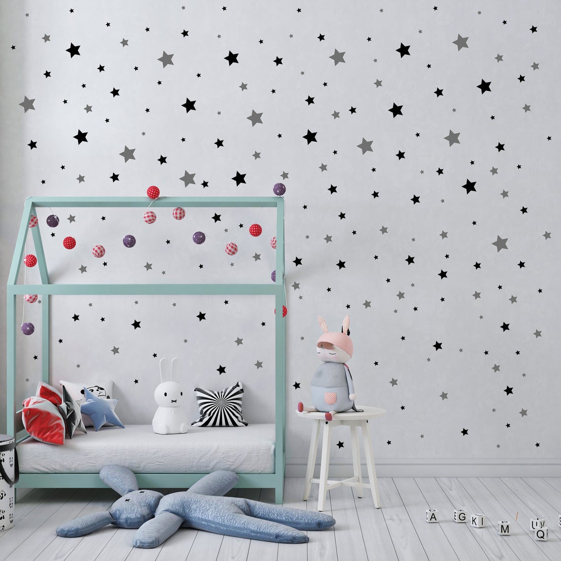 Cartoon 65Pcs Stern Wand Aufkl – Baby Nursery Products Bewertung und Preis