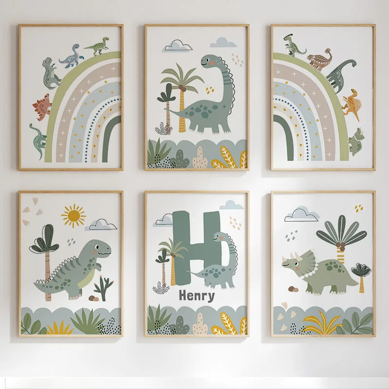 Niedlicher Dinosaurier T-Rex B – Baby Nursery Posters Bewertung und Preis