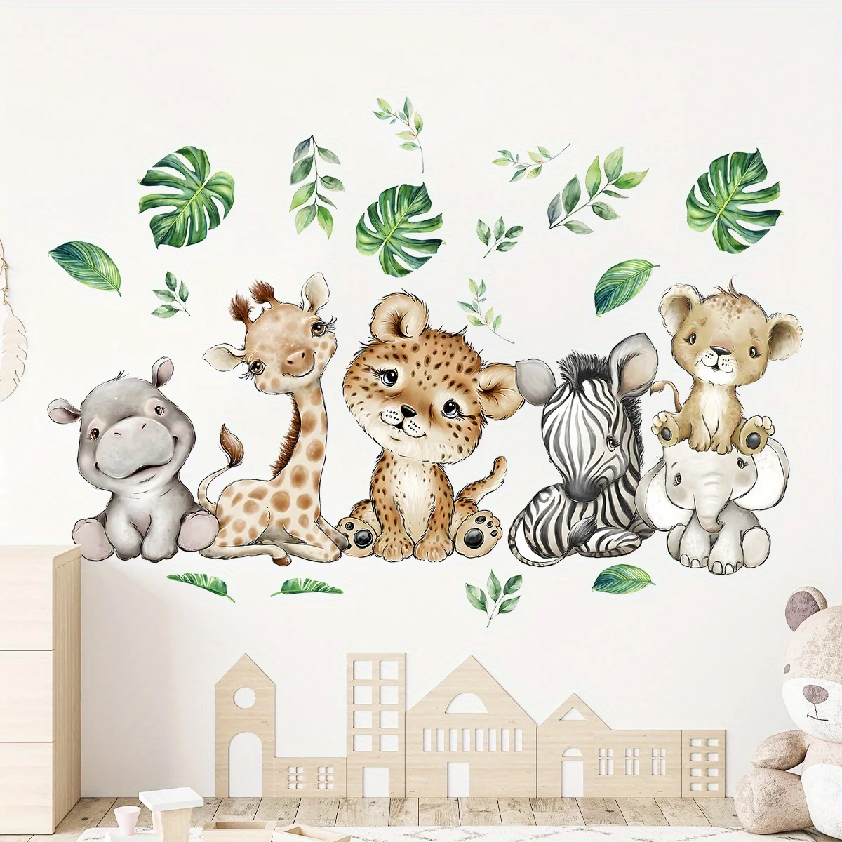 1PC Cartoon Nette Nilpferd Tig – Baby Nursery Vinyl Bewertung und Preis