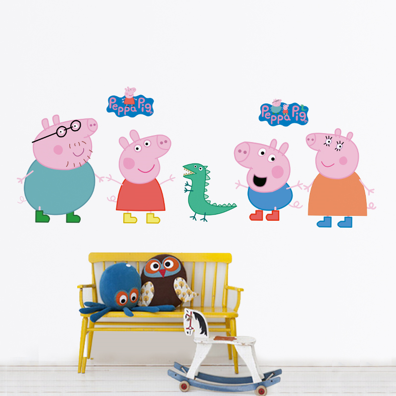 Cartoon Peppa Pig Wandaufklebe – Baby Nursery Vinyl Bewertung und Preis