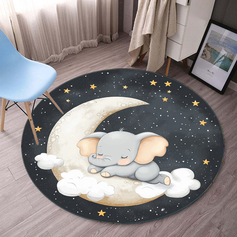 Niedlicher Elefant, Mond, Ster – Baby Nursery Elephant Theme Bewertung und Preis