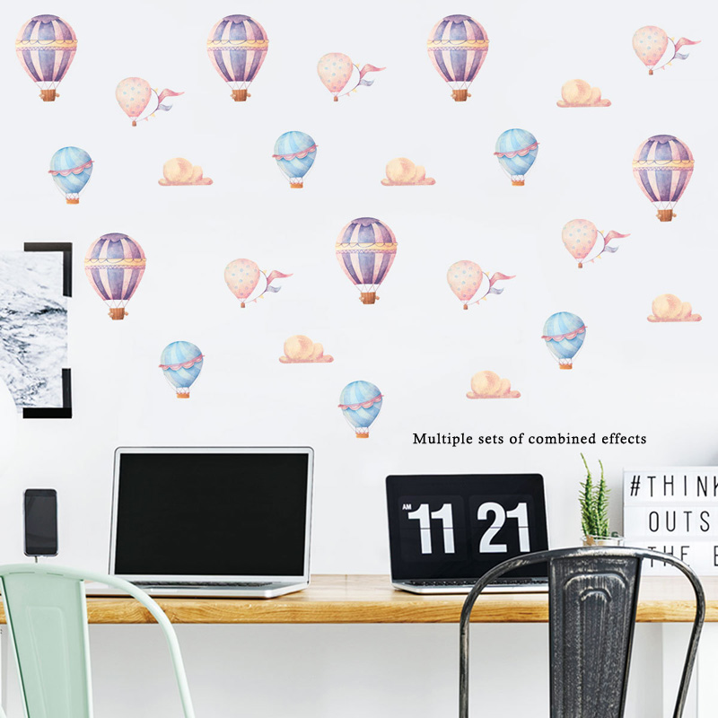 Kreativer bunter Heißluftballo – Baby Nursery Murals Bewertung und Preis