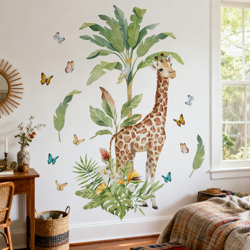 Großer Waldtier-Giraffe-Wandau – Baby Nursery Murals Bewertung und Preis
