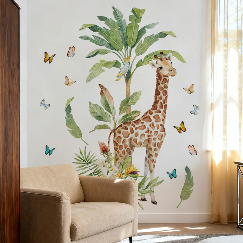 Großer Waldtier-Giraffe-Wandau – Baby Nursery Murals Bewertung und Preis