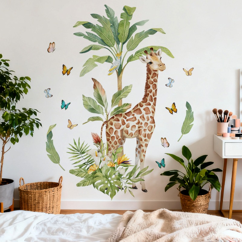 Großer Waldtier-Giraffe-Wandau – Baby Nursery Murals Bewertung und Preis