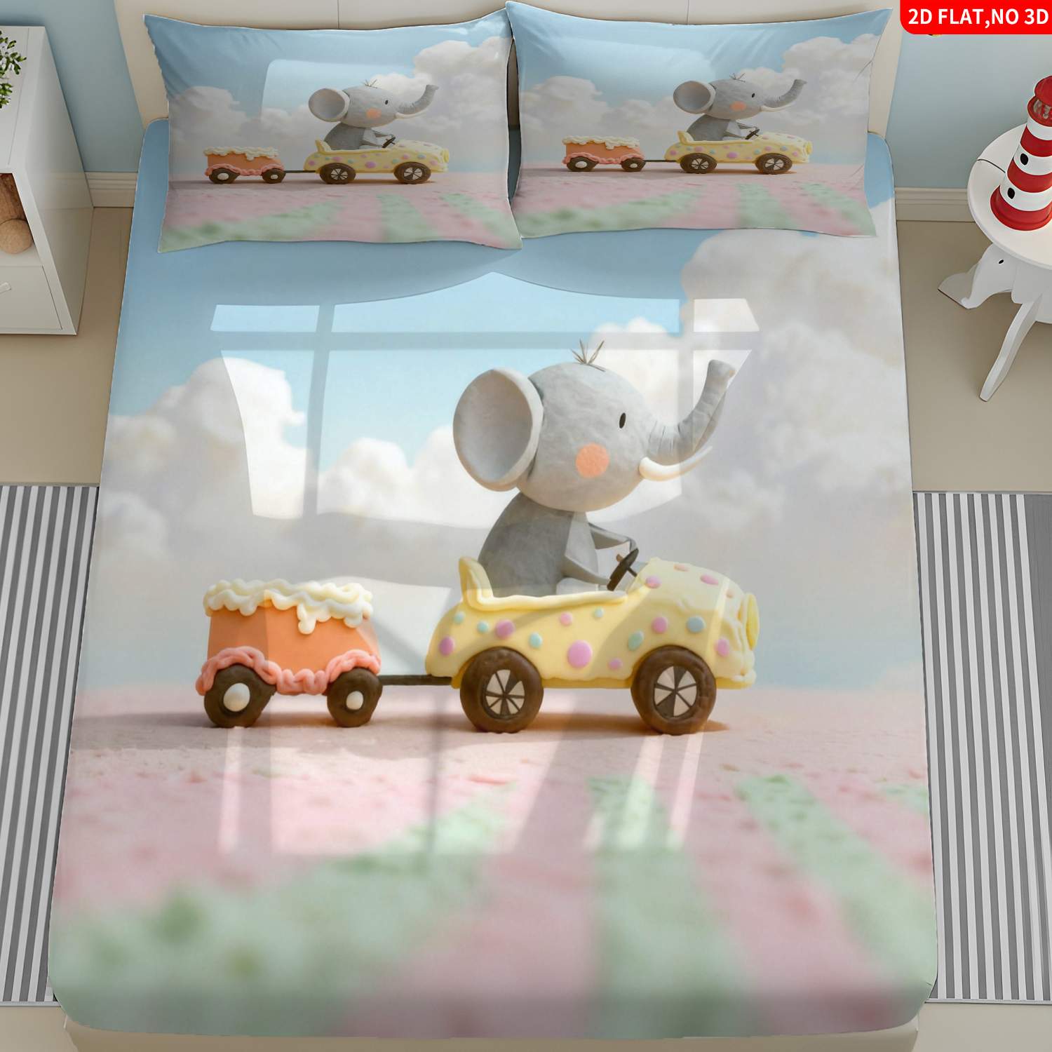Weihnachtliches 2D-Digitaldruc – Baby Nursery Elephant Theme Bewertung und Preis