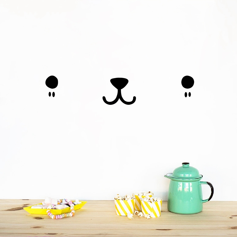 Nette Kawaii Gesicht Wand Kuns – Baby Nursery Murals Bewertung und Preis