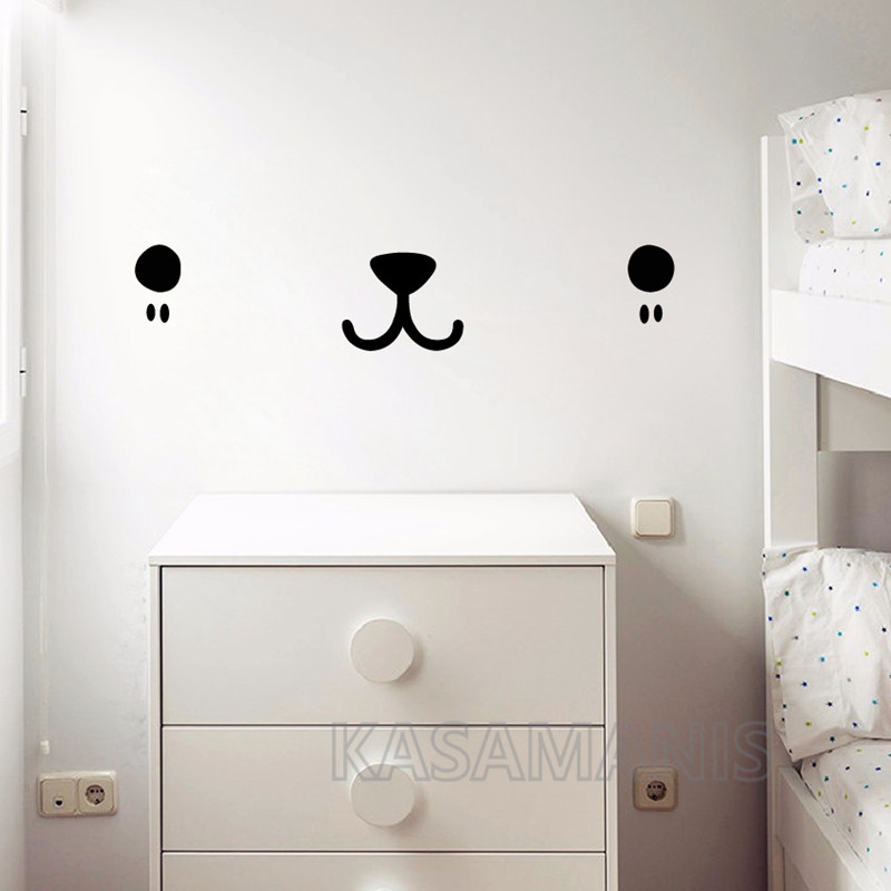 Nette Kawaii Gesicht Wand Kuns – Baby Nursery Murals Bewertung und Preis