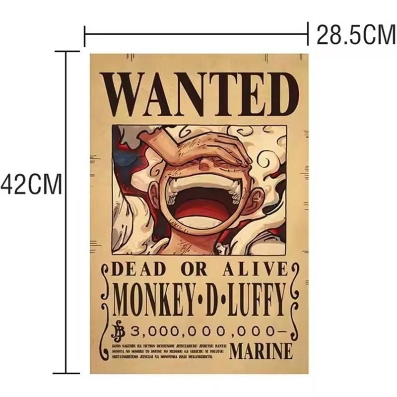 Anime One Piece Wanted-Plakate – Baby Nursery Vinyl Bewertung und Preis
