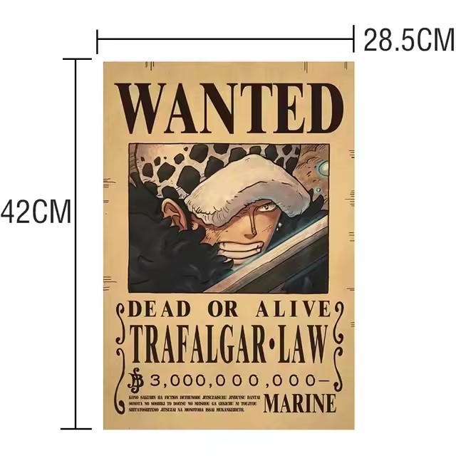 Anime One Piece Wanted-Plakate – Baby Nursery Vinyl Bewertung und Preis