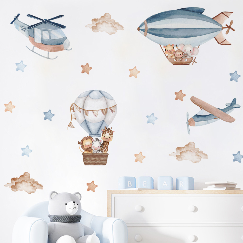 Aquarell Tiere Heißluftballon  – Baby Nursery Products Bewertung und Preis