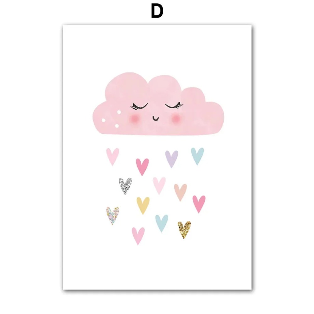 Rosa Einhorn Kaninchen Regenbo – Baby Nursery Posters Bewertung und Preis