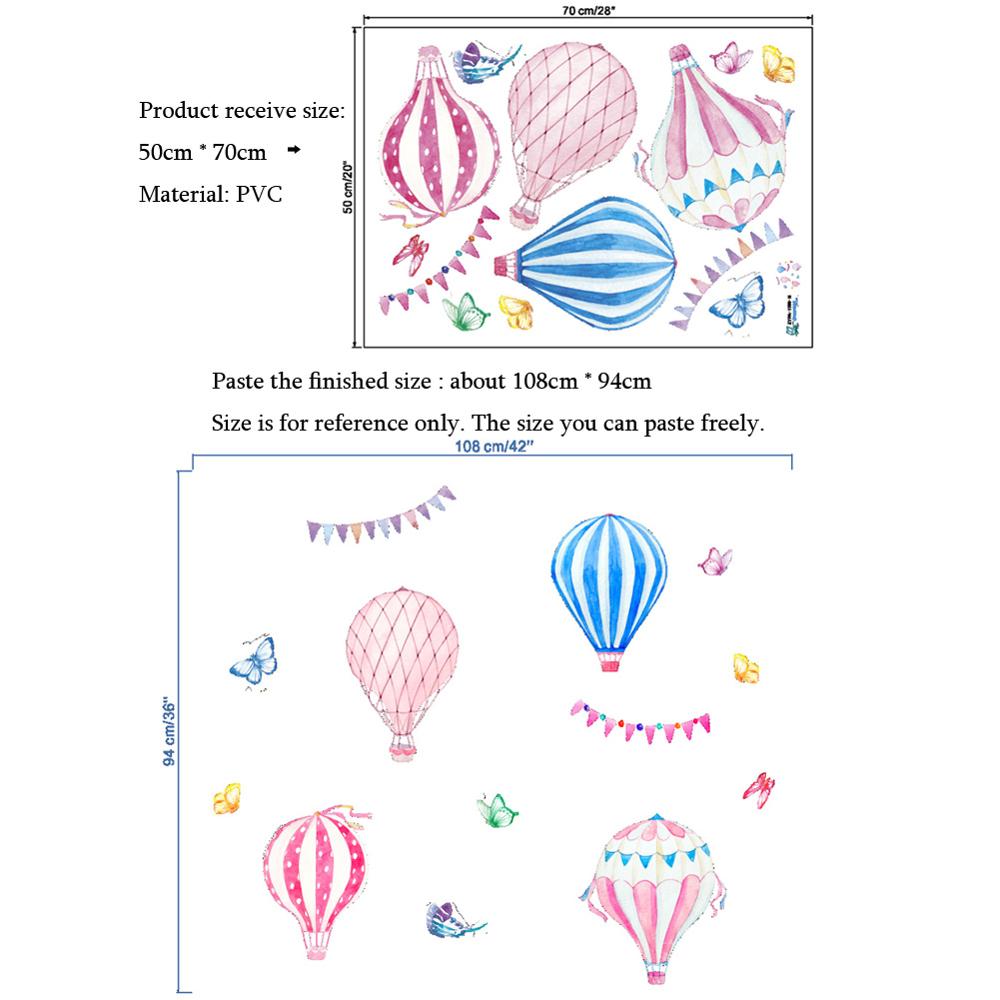 Cartoon Heißluftballon Wandauf – Baby Nursery Murals Bewertung und Preis