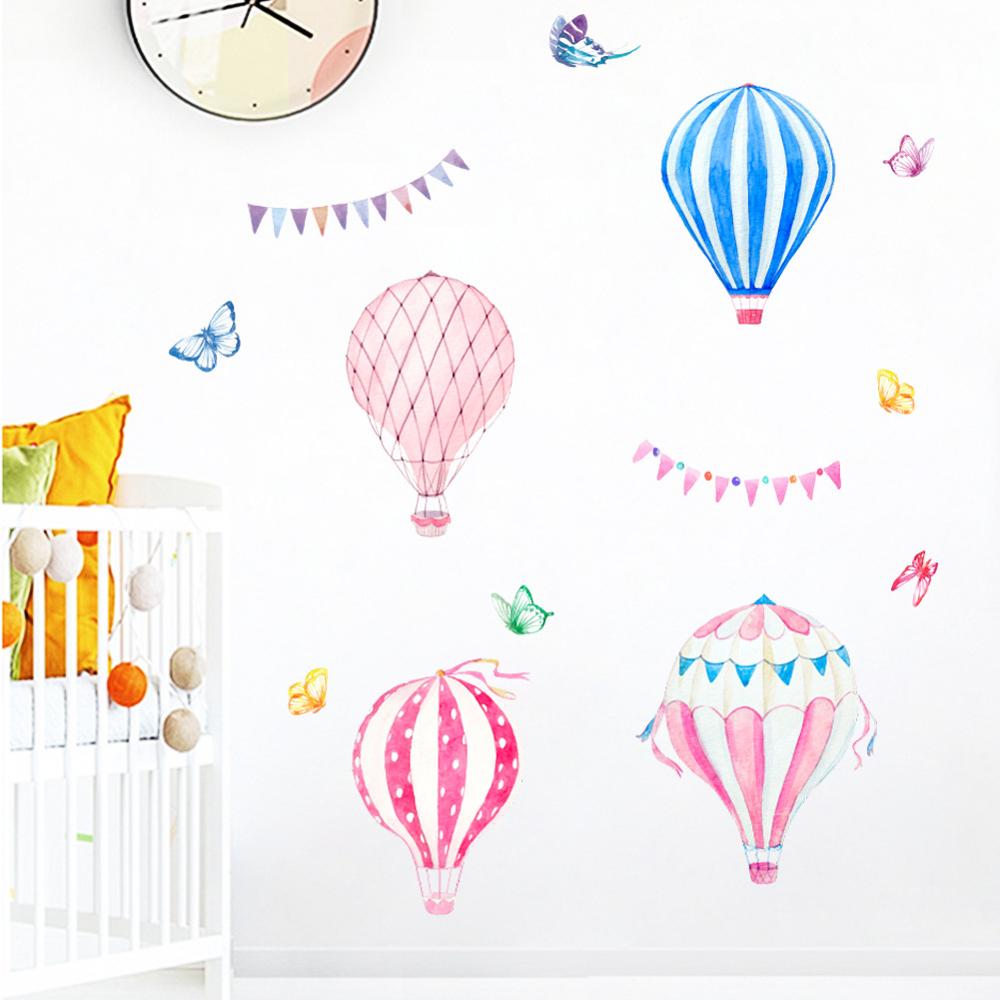 Cartoon Heißluftballon Wandauf – Baby Nursery Murals Bewertung und Preis