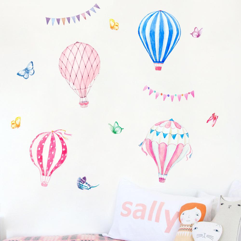 Cartoon Heißluftballon Wandauf – Baby Nursery Murals Bewertung und Preis