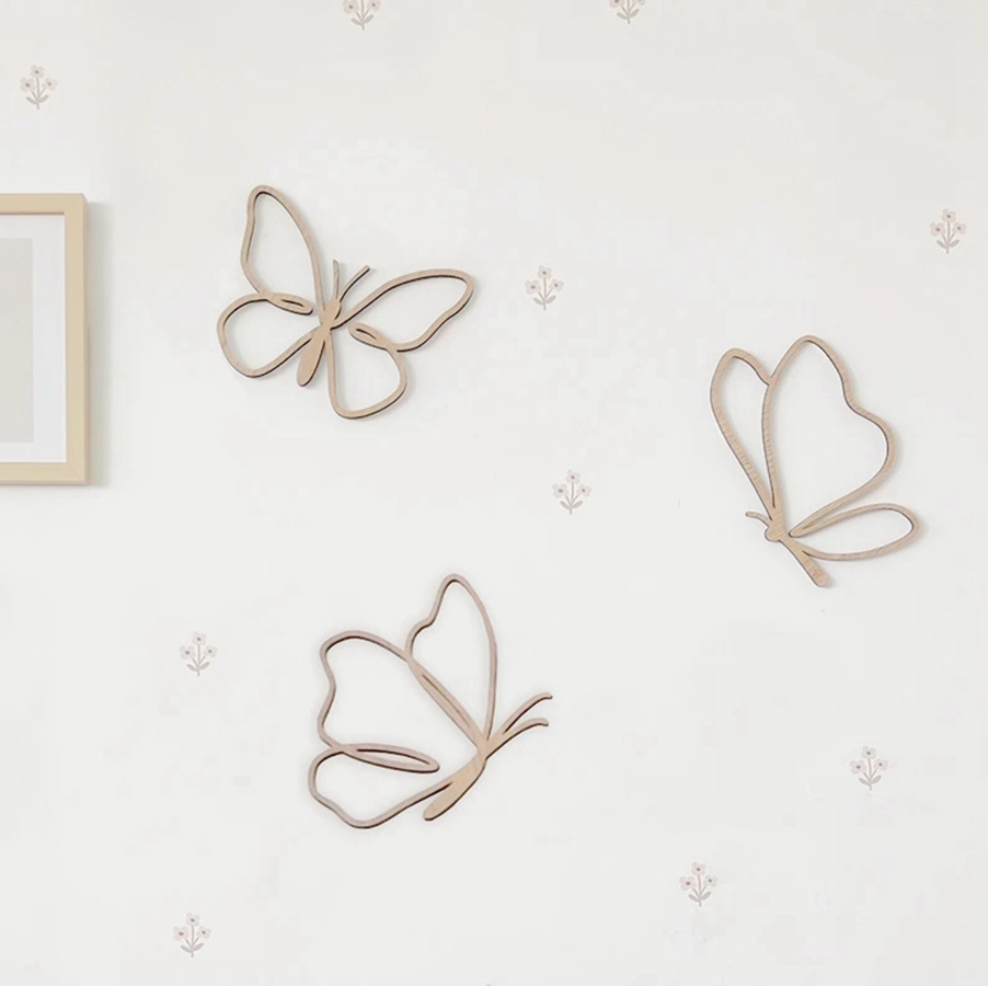 Holzschmetterlinge-Schild, Hol – Baby Nursery Products Bewertung und Preis