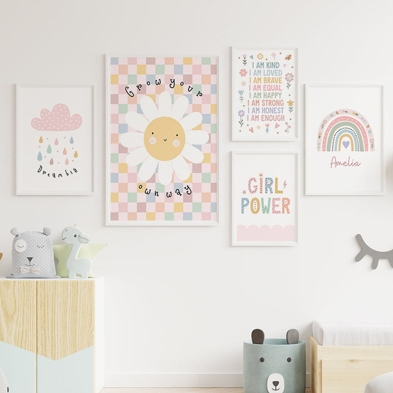 Sonne Blume Regenbogen Wolke H – Baby Nursery Posters Bewertung und Preis